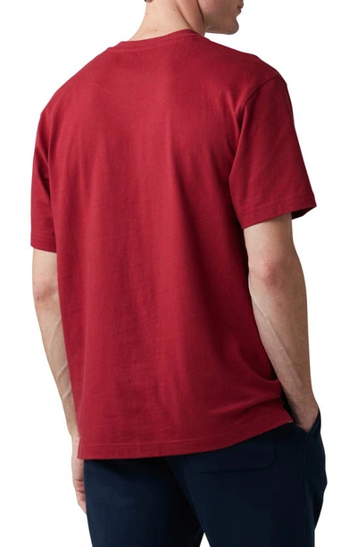 Shop Rodd & Gunn Hamilton Burn Cotton Crewneck Pocket T-shirt In Crimson