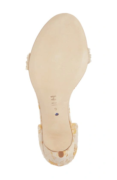 Shop Something Bleu Cappy D'orsay Sandal In Gold Romance