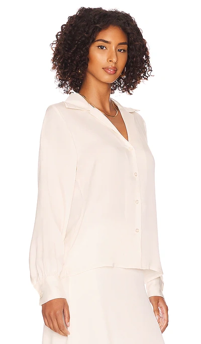 Shop Anine Bing Mylah Button Up In Pearl