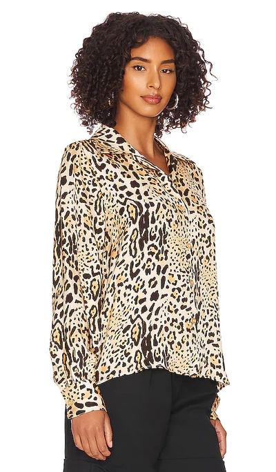 Shop Anine Bing Mylah Button Up In Cheetah Print