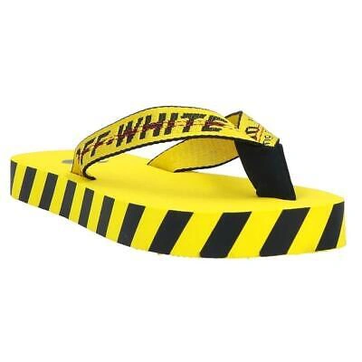Pre-owned Off-white Off White Industrial Tape Logo Yellow Sandals