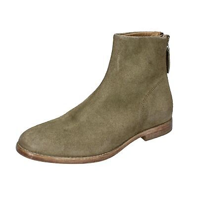 Pre-owned Moma Women's Shoes  4 (eu 37) Ankle Boots Green Suede Bh302-37
