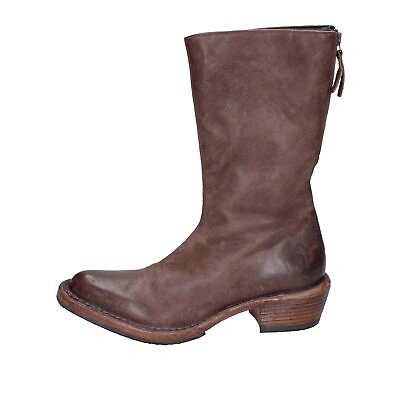 Pre-owned Moma Women's Shoes  4 (eu 37) Boots Brown Leather Bh991-37