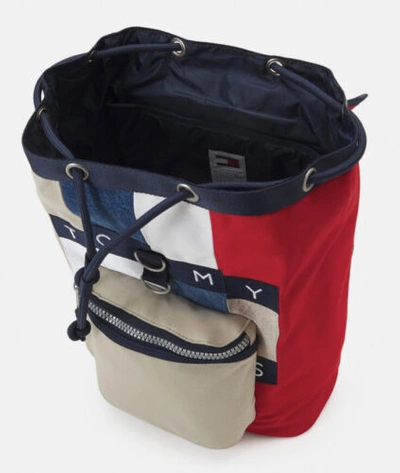 Pre-owned Tommy Hilfiger Tommy Jeans - Colour Block Backpack - Unisex - [brand New] - Multi - Authentic