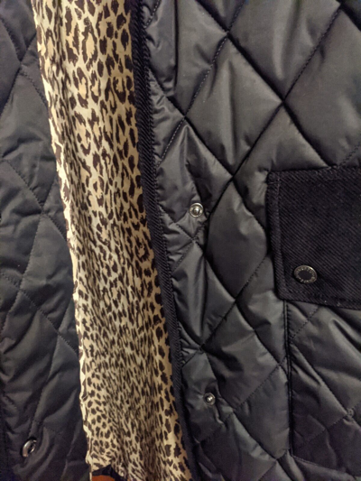 Pre-owned Barbour House Of Hackney Florfield Longline Quilted Jacket(black)(size 12)rp£249