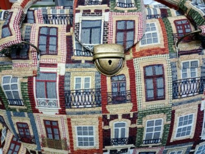 Pre-owned Bespoke Dutch Houses Tapestry Carpet Bag Mary Poppins Style Original Gift