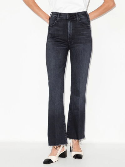 Shop Mother The Hustler Flared Jeans In Blau