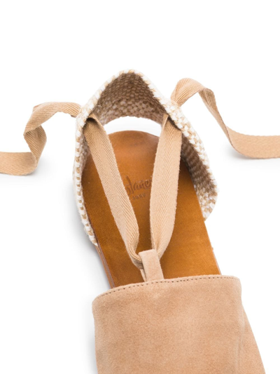 Shop Castaã±er Gala Suede Sandals In Nude