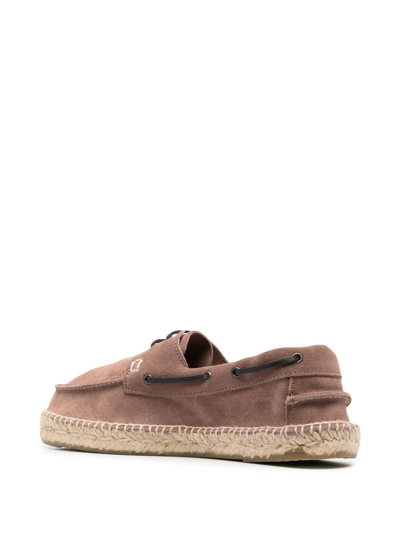 Manebi Hamptons Platform Espadrilles In Brown