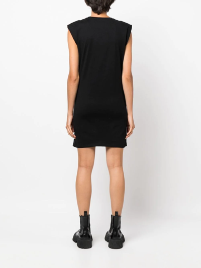 Philipp Plein Crystal-embellished Logo Cotton T-shirt In Schwarz