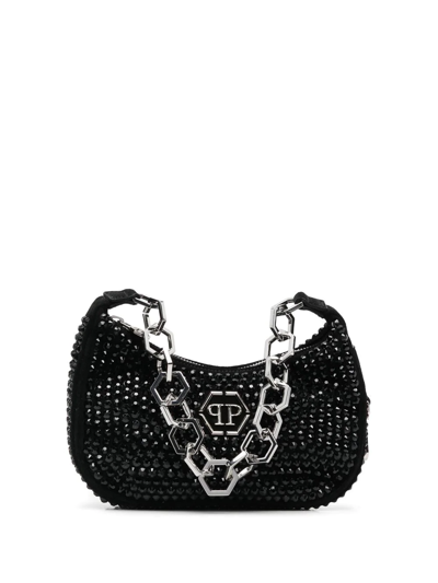 Shop Philipp Plein Crystal-embellished Tote Bag In Schwarz