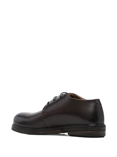 Shop Marsèll Polished Lace-up Brogue Shoes In Braun