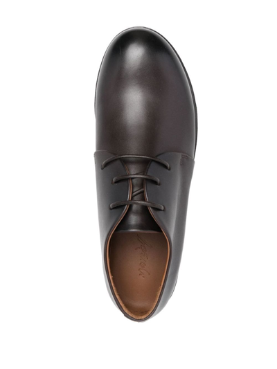 Shop Marsèll Polished Lace-up Brogue Shoes In Braun