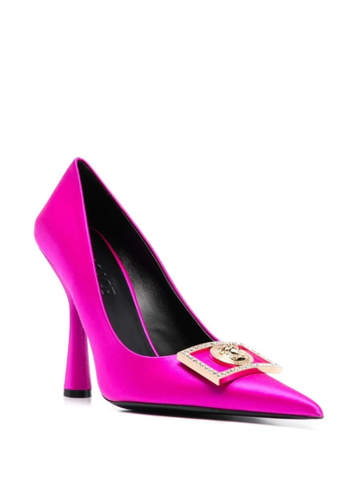 Shop Versace Medusa 120mm Pumps In Pink