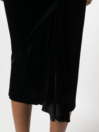 Shop Rick Owens Knitted Midi Skirt In Schwarz