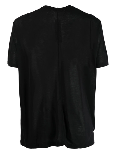 Shop Rick Owens Basic Round-neck T-shirt In Schwarz