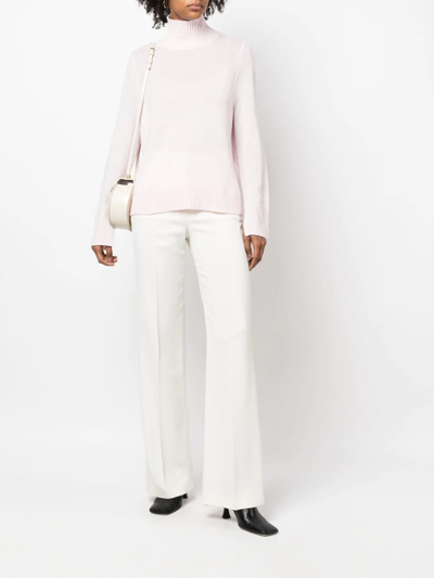 Shop Allude Roll-neck Knit Jumper In Rosa