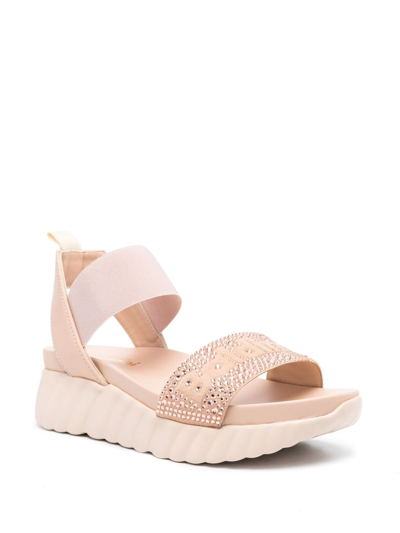 Shop Baldinini Crystal-embellished Detail Sandals In Rosa