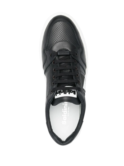 Shop Baldinini Side Logo-print Low-top Sneakers In Schwarz