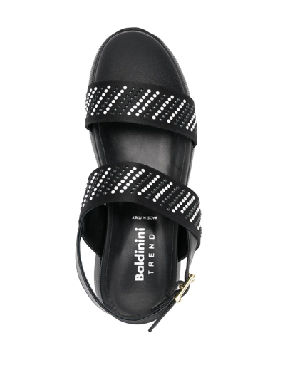 Shop Baldinini Crystal-embellished Detail Sandals In Schwarz