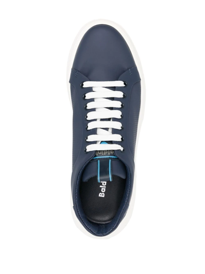 Baldinini Light Textured-finish Sneakers In Blau