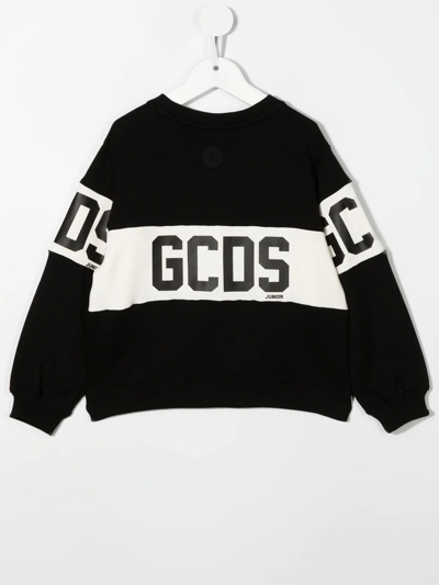 Shop Gcds Logo-print Detail Sweatshirt In Schwarz