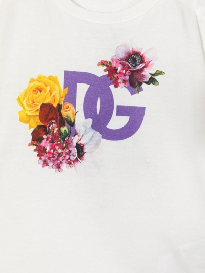 Shop Dolce & Gabbana Logo-print Detail T-shirt In Weiss