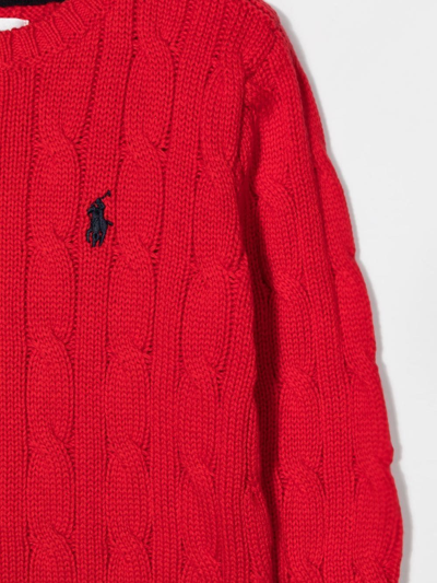 Shop Ralph Lauren Embroidered-pony Knit Jumper In Rot