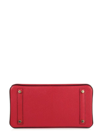 Hermès Birkin Rouge Casaque and Jaune D'or Swift HSS 30 Brushed Gold Hardware, 2018 (Very Good), Red/Yellow Womens Handbag