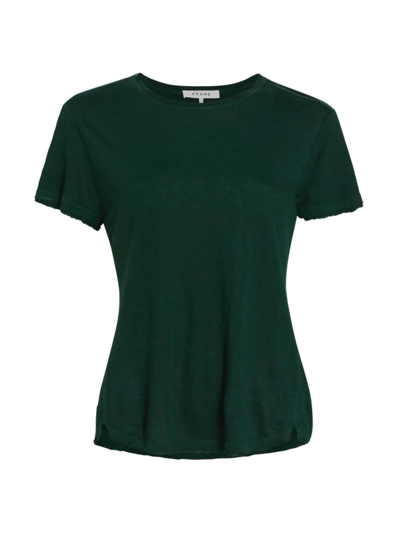 Shop Frame Women's Easy True Organic Linen T-shirt In Pine