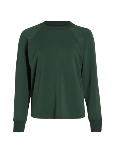 Shop Splits59 Women's Warm Up Fleece Sweatshirt In Military
