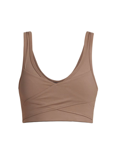 Shop Varley Women's Let's Move Kella Sports Bra In Deep Taupe