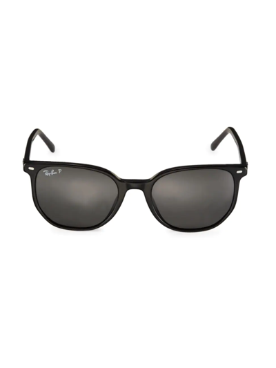 Shop Ray Ban Women's Rb2197 Elliot 52mm Square Sunglasses In Black