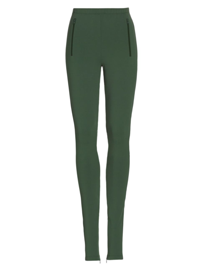 Shop Wardrobe.nyc Women's High-waisted Side-zip Leggings In Green