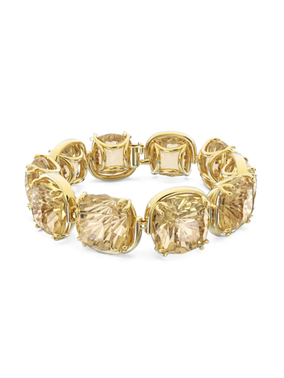 Shop Swarovski Women's Harmonia Goldtone-plated & Crystal Bracelet