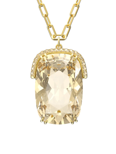 Shop Swarovski Women's Harmonia Goldtone-plated & Crystal Pendant Necklace
