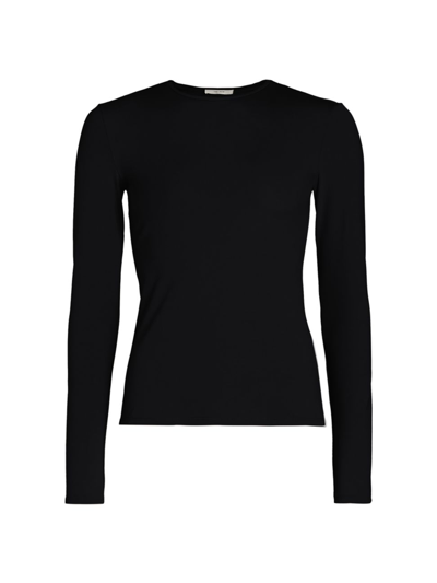 Shop The Row Women's Iverness Long-sleeve Top In Black