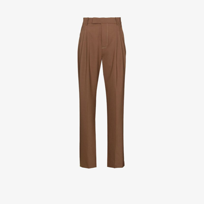 Shop Sir. Brown Adrien Pleated Trousers