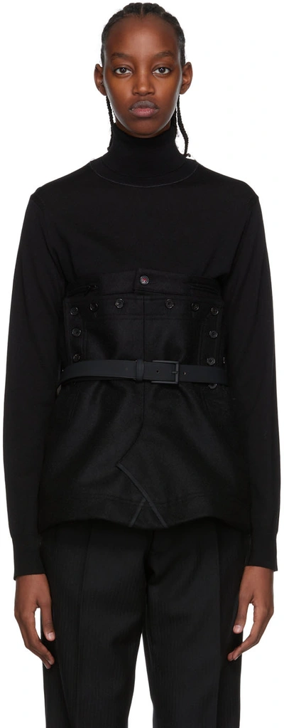 Maison Margiela Black Bodice Camisole In 900 Black
