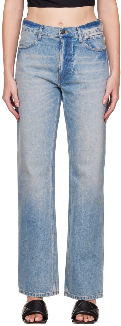 Shop Gauchère Blue Washed Jeans In 1223 Blue Stone Blea