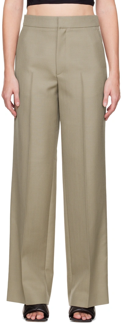 Shop Gauchère Taupe Wide-leg Trousers In 4100 Greige