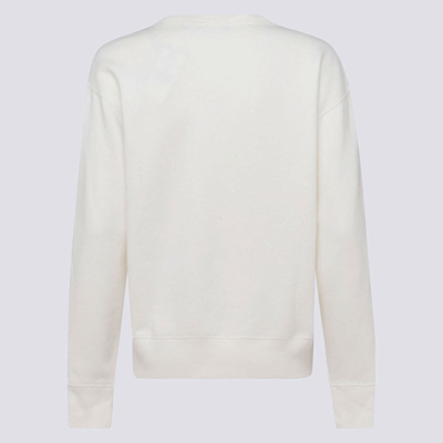 Shop Polo Ralph Lauren White Cotton Blend Sweatshirt In Nevis