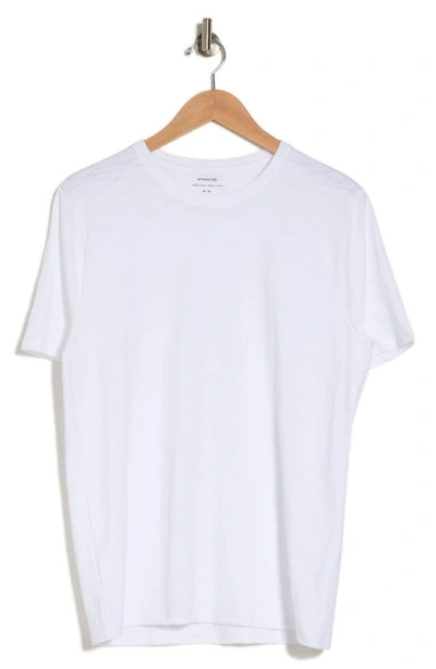 Vince Short Sleeve Slub Crewneck T-shirt In Optic White