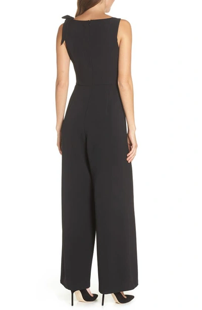 Julia Jordan Shoulder Bow Jumpsuit In Black