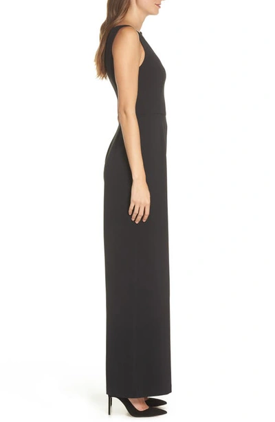 Julia Jordan Shoulder Bow Jumpsuit In Black