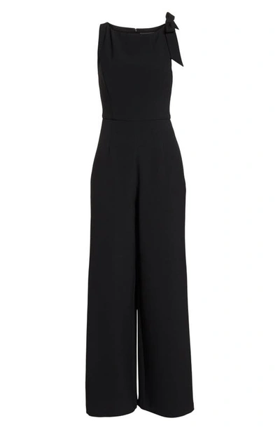 Julia Jordan Shoulder Bow Jumpsuit In Black