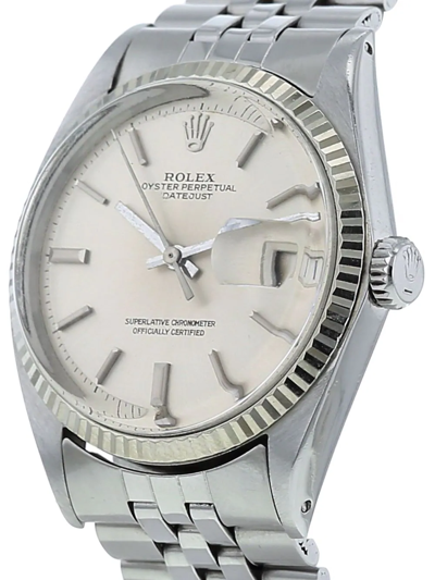 Pre-owned Rolex 1970  Datejust 36mm In Silver
