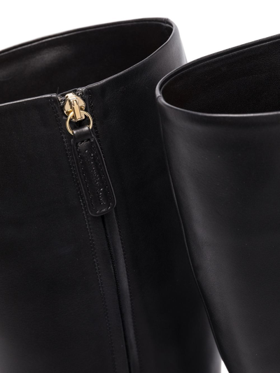 Gianvito Rossi Polished-finish Ridged-sole Boots In Black