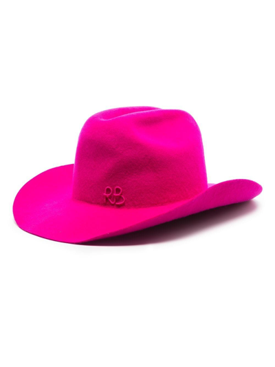 Shop Ruslan Baginskiy Logo-embroidered Cowboy Hat In Pink