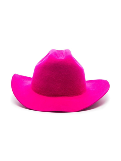 Shop Ruslan Baginskiy Logo-embroidered Cowboy Hat In Pink